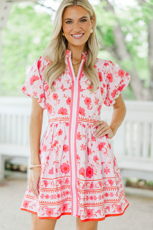 Step By Step Pink Chintz Dress