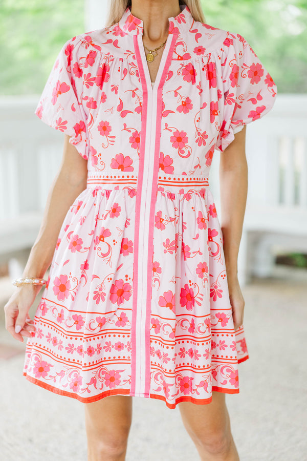 Step By Step Pink Chintz Dress