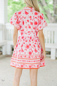 Step By Step Pink Chintz Dress