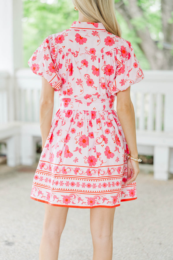 Step By Step Pink Chintz Dress
