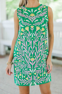 A Sweet Escape Green Embroidered Dress