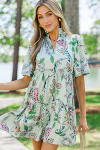 Feeling Your Best Sage Paisley Dress