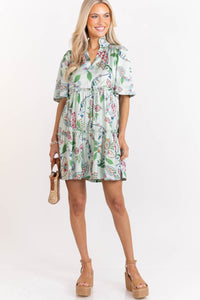 Feeling Your Best Sage Paisley Dress