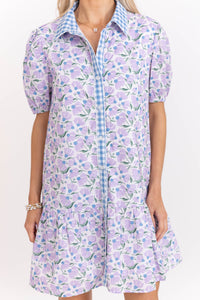 As Time Goes On Lavender Floral Dress