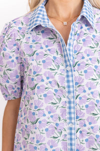As Time Goes On Lavender Floral Dress