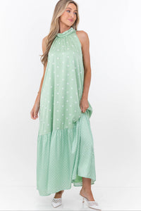 Every Little Moment Sage Polka Dot Maxi Dress