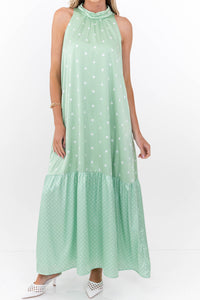 Every Little Moment Sage Polka Dot Maxi Dress