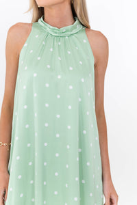 Every Little Moment Sage Polka Dot Maxi Dress