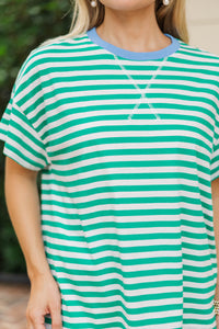 It’s A Dream Green Striped Top