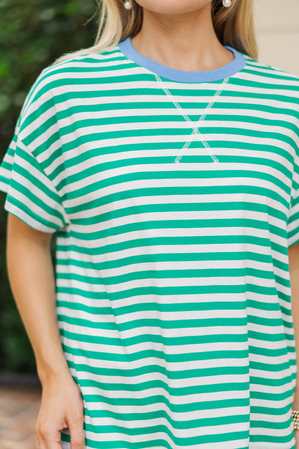 It’s A Dream Green Striped Top