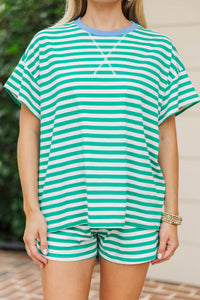 It’s A Dream Green Striped Top