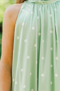 Girls: Every Little Moment Green Polka Dot Maxi Dress