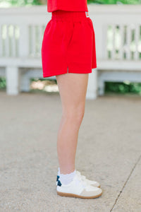 Girls: Sweet Freedom Red Flag Patch Shorts