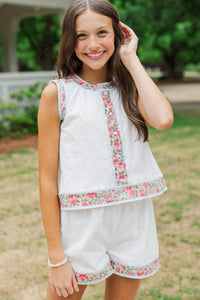 Girls: So Good To Have White Eyelet Romper