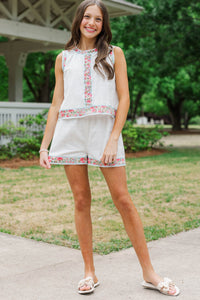 Girls: So Good To Have White Eyelet Romper