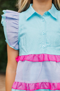 Girls: Where It Lands Multicolored Textured Midi Dress