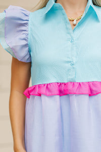 Where It Lands Multicolored Textured Midi Dress