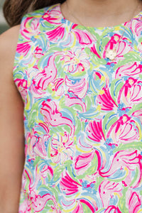 Girls: The Kira Pink And Blue Abstract Scalloped Set