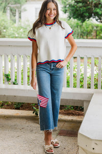 Girls: The Sweet Classic White Sweater