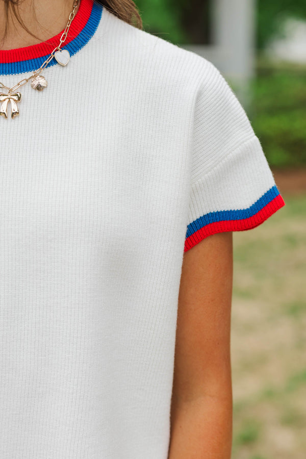 Girls: The Sweet Classic White Sweater
