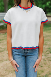 Girls: The Sweet Classic White Sweater
