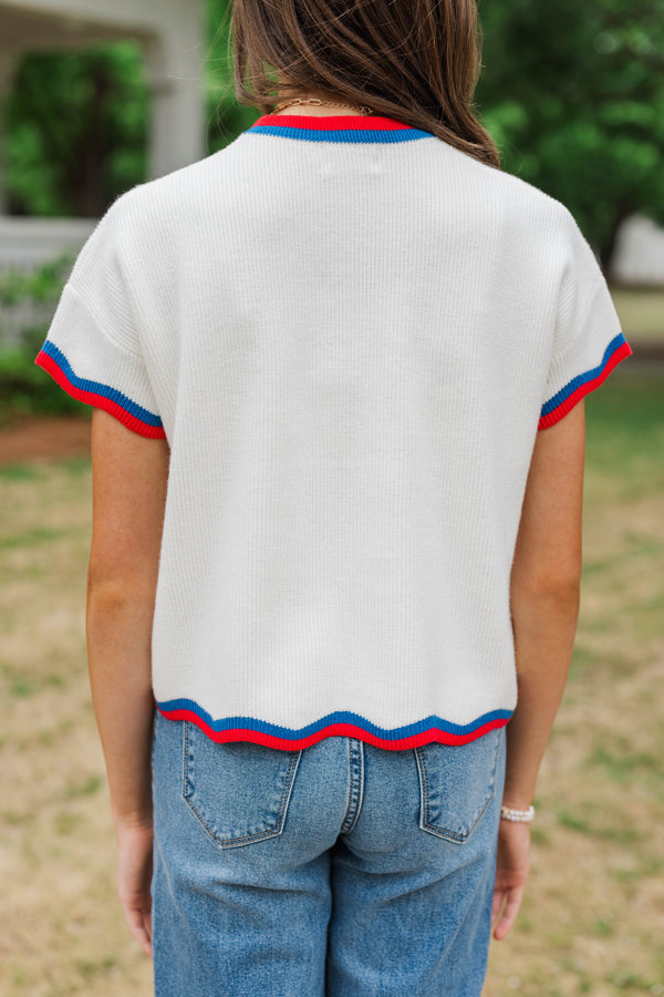 Girls: The Sweet Classic White Sweater