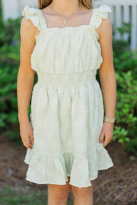 Girls: Let’s Go There Green Textured Dress