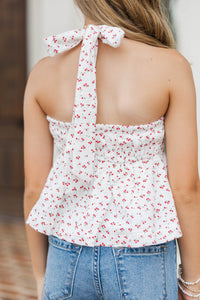 Girls: All The Magic White Ditsy Floral Tank