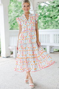 Created Beauty White Printed Midi Dress