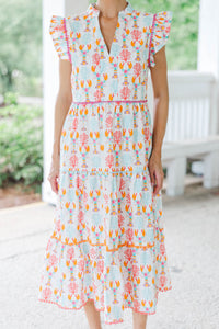 Created Beauty White Printed Midi Dress