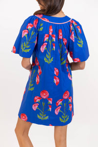 Just A Theory Royal Blue Medallion Dress