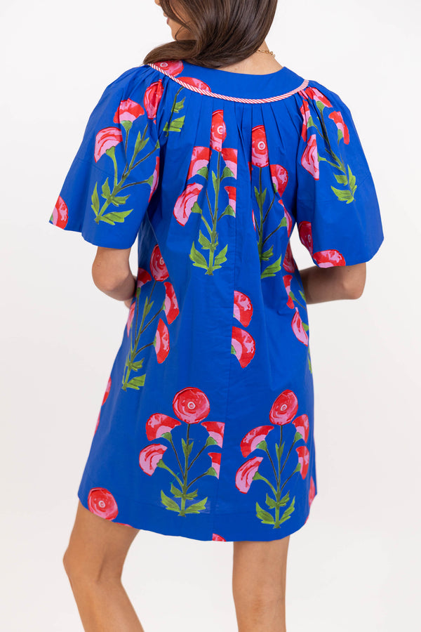 Just A Theory Royal Blue Medallion Dress