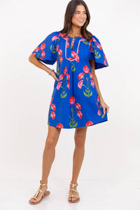 Just A Theory Royal Blue Medallion Dress