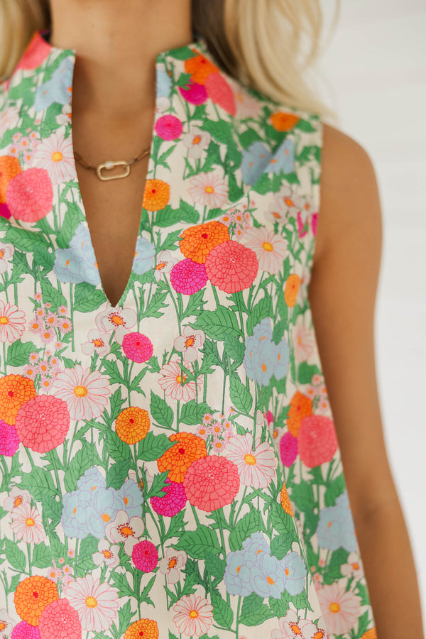 Makes You Happy Green Floral Blouse