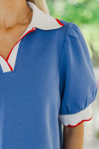 Fits The Plan Royal Blue Blouse