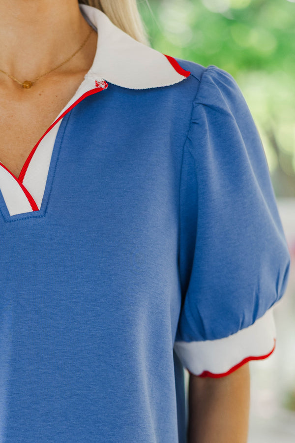 Fits The Plan Royal Blue Blouse