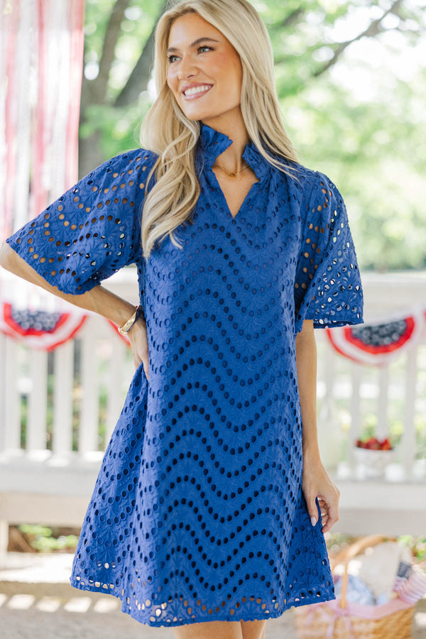 Just As You Like It Royal Blue Eyelet Dress Shop the Mint Just As You Like It Royal Blue Eyelet Dress Shop the Mint