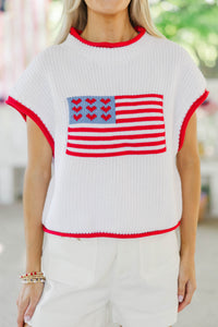 Until We Meet Again Red Flag Sweater