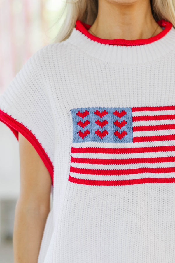 Until We Meet Again Red Flag Sweater