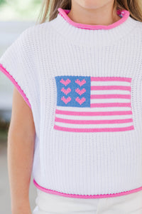 Girls: Until We Meet Again Pink Flag Sweater