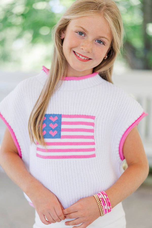 Girls: Until We Meet Again Pink Flag Sweater