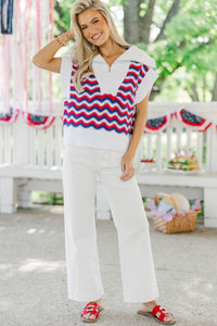 Bit By Bit Red Striped Sweater