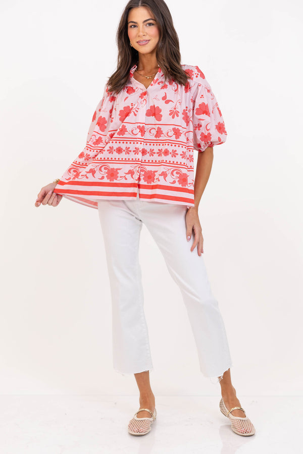 Better Than You Know Pink Floral Blouse
