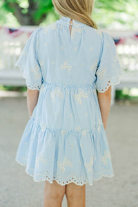 Girls: The Stephanie Light Blue Eyelet Dress