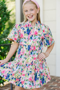 Girls: The Stephanie Pink Floral Babydoll Dress