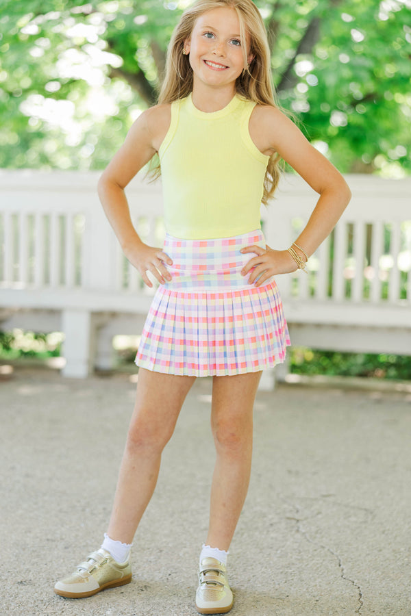 Girls: Catch Me If You Can Yellow Ribbed Tank