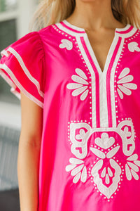 By Chance Pink Medallion Blouse