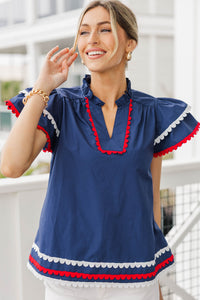 Have Some Fun Navy Blouse