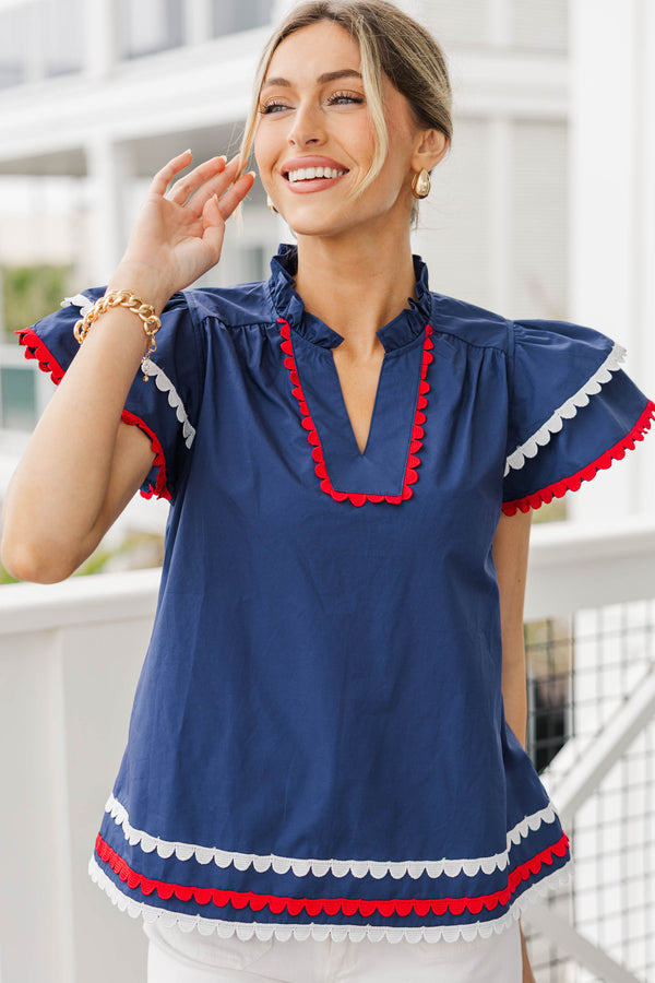 Have Some Fun Navy Blouse