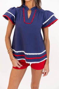 Have Some Fun Navy Blouse